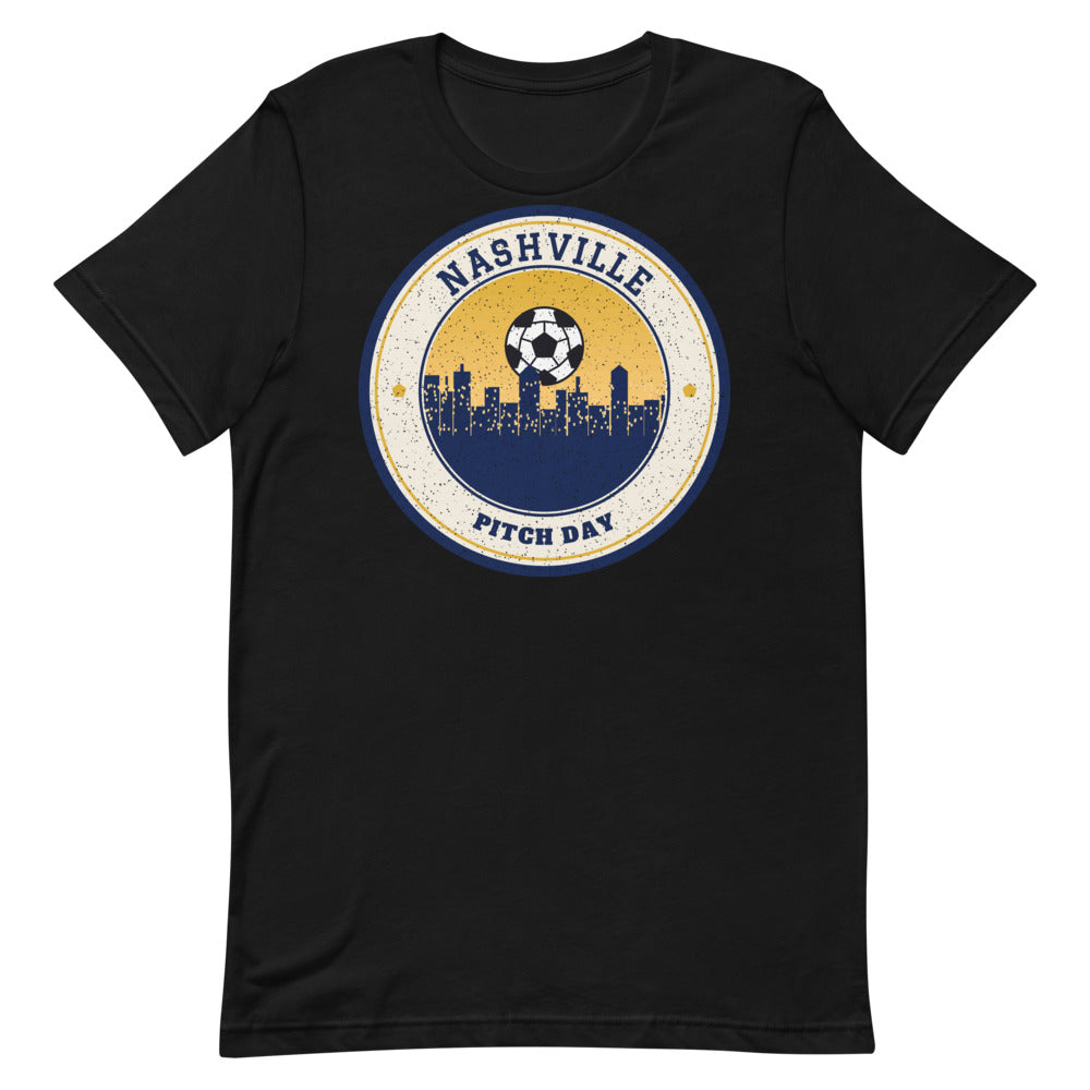 Nashville Pitch Day Tee in black, front
