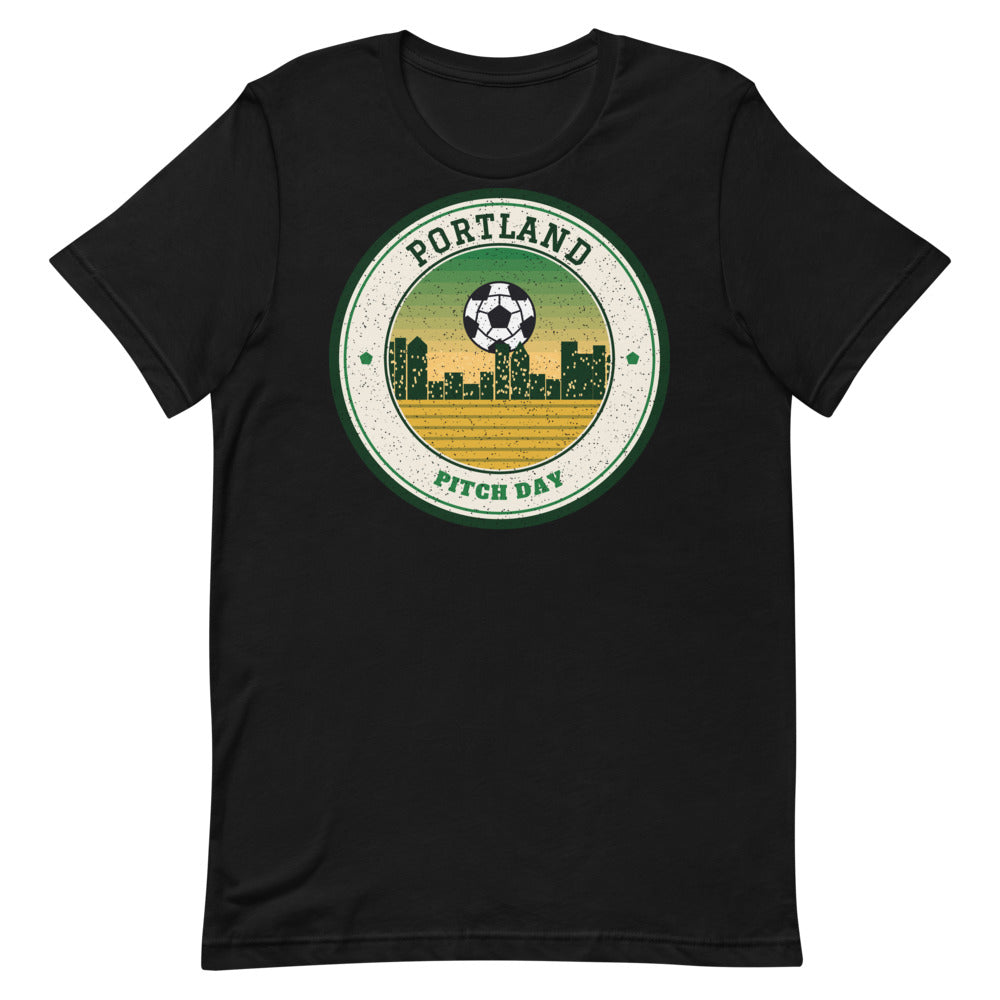 Portland Pitch Day Tee in black, front