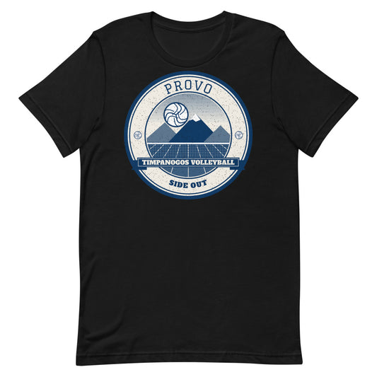 Provo Timpanogos Volleyball Tee in black, front