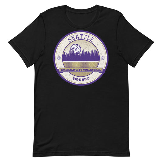 Seattle Emerald City Volleyball Tee in black, front