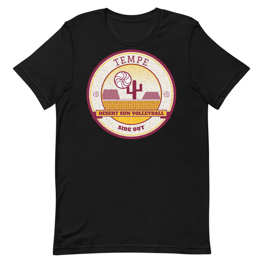 Tempe Desert Sun Volleyball Tee in black, front