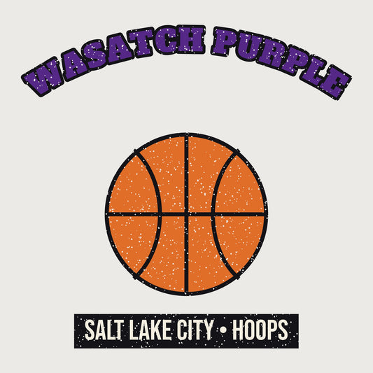 Women's Wasatch Purple Hoops Tee graphic