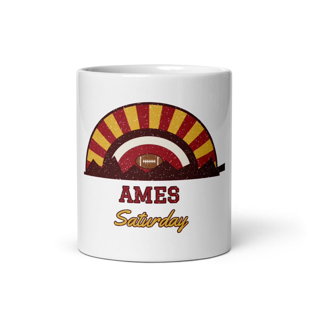 Ames Saturday Mug in white, front