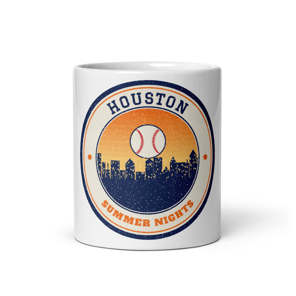 Houston Summer Nights Ballpark Mug in white, front