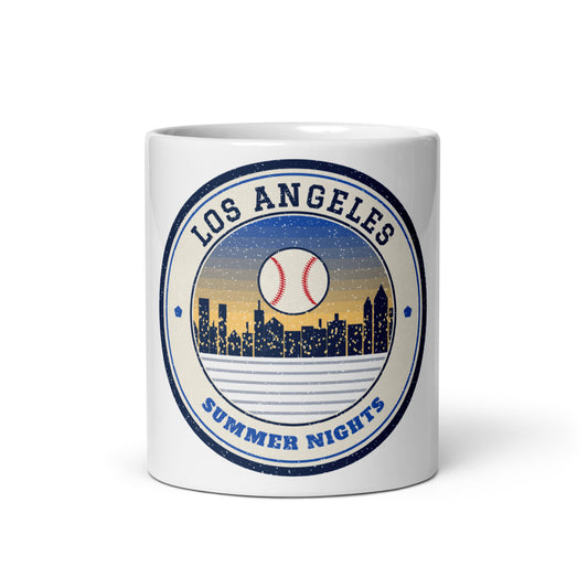 Los Angeles Summer Nights Ballpark Mug in white, front