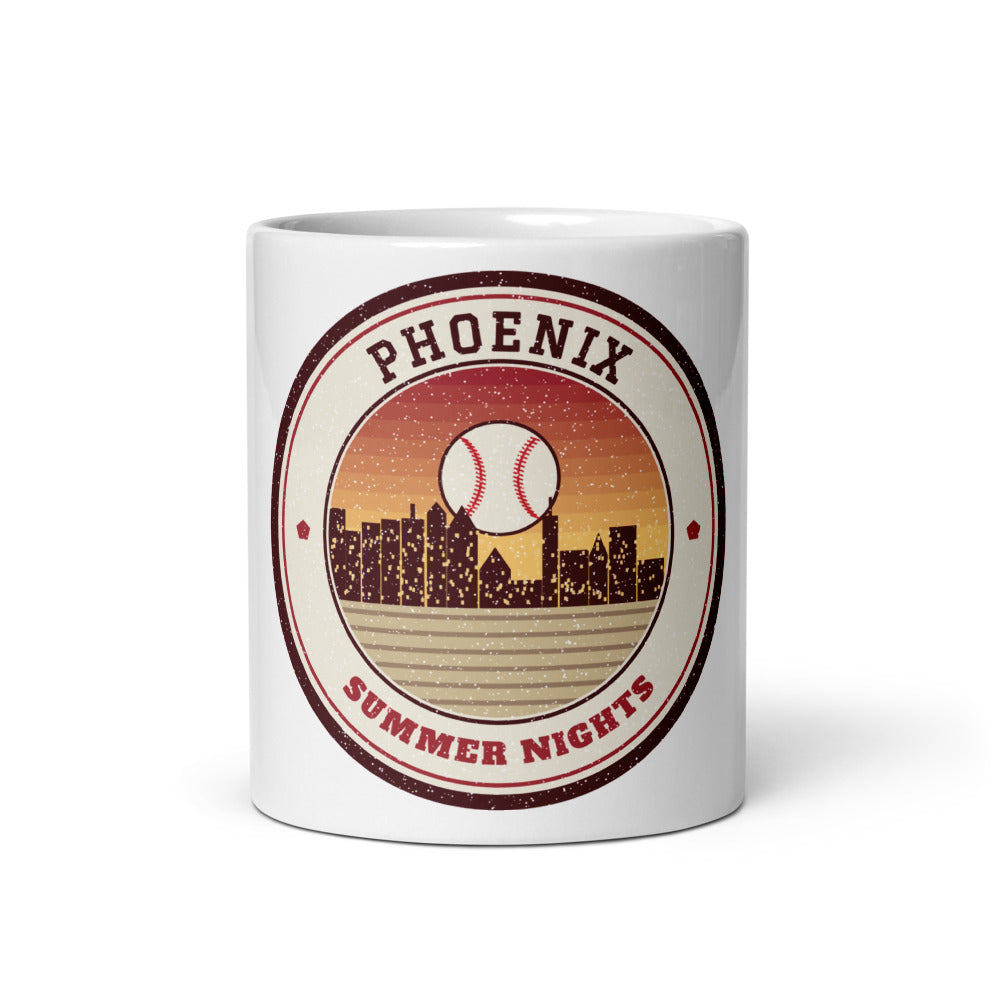 Phoenix Summer Nights Ballpark Mug in white, front