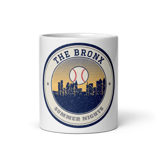 The Bronx Summer Nights Ballpark Mug in white, front