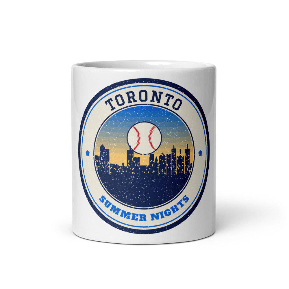 Toronto Summer Nights Ballpark Mug in white, front