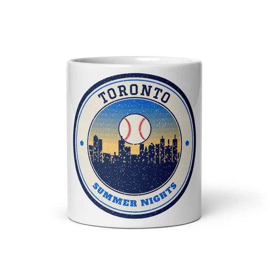 Toronto Summer Nights Ballpark Mug in white, front