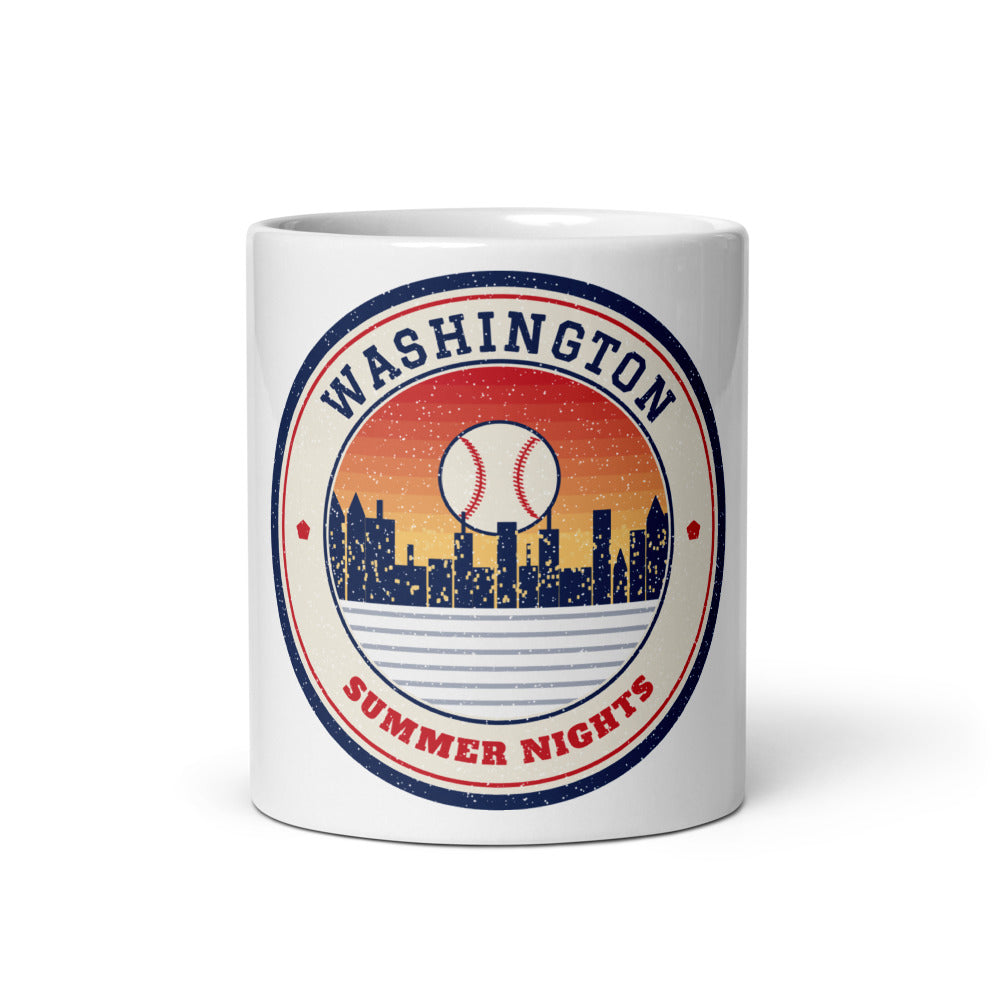 Washington Summer Nights Ballpark Mug in white, front