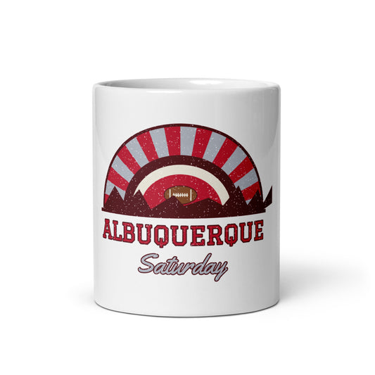 Albuquerque Saturday Mug in white, front