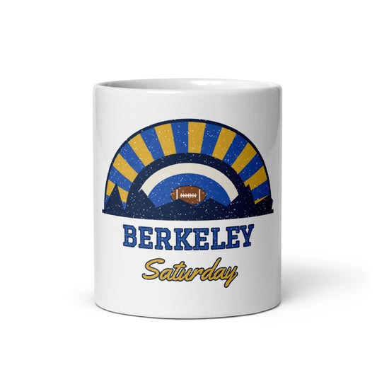 Berkeley Saturday Mug in white, front