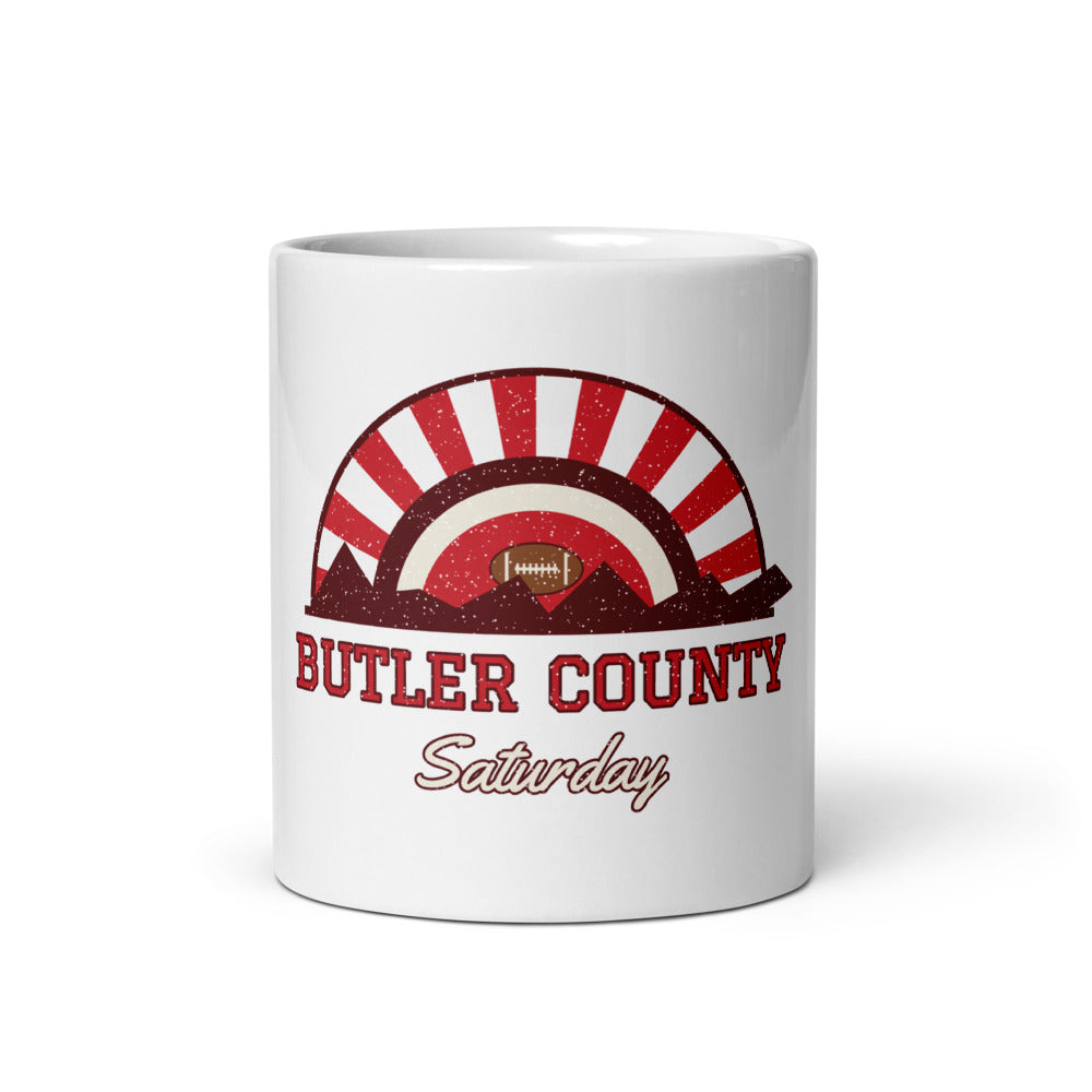 Butler County Saturday Mug in white, front