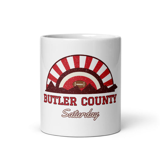 Butler County Saturday Mug in white, front