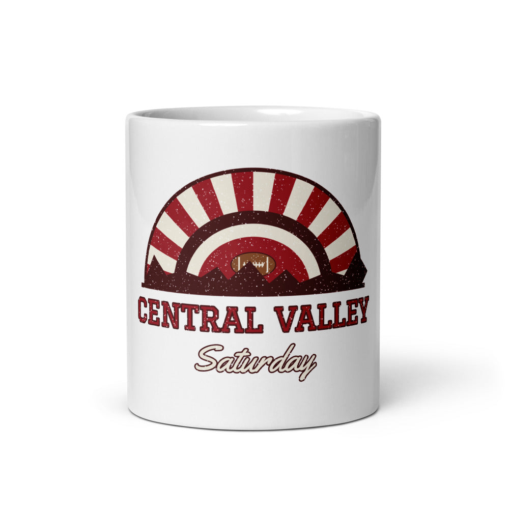 Central Valley Saturday Mug in white, front