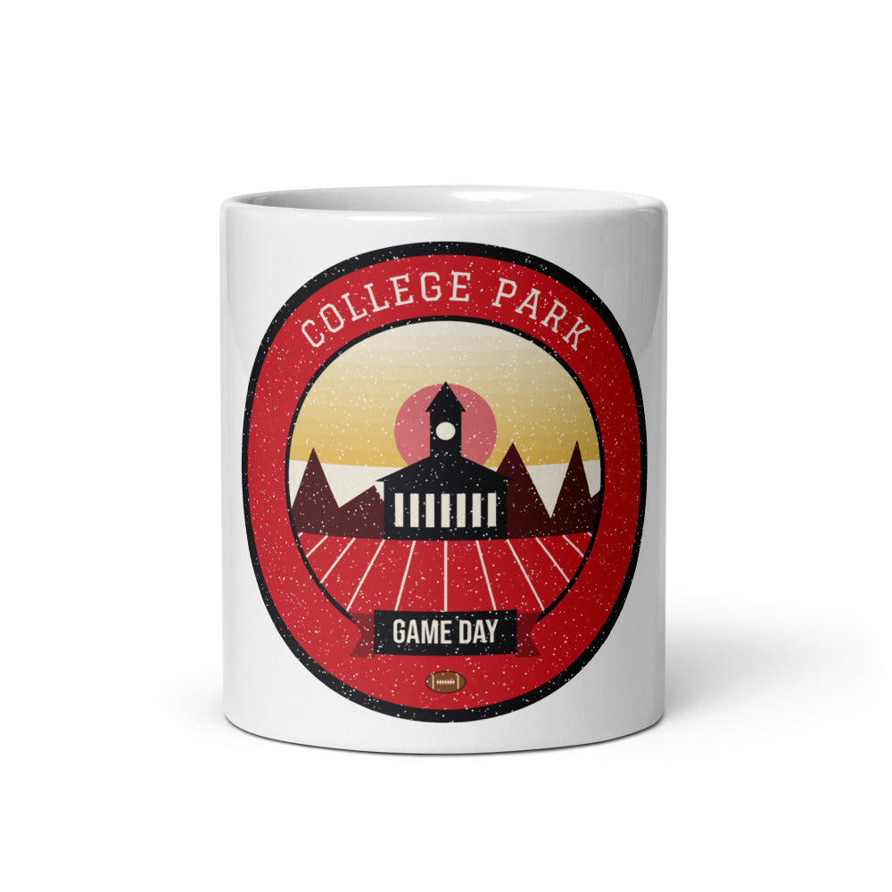 Chesapeake Red & Gold Game Day Mug in white, front