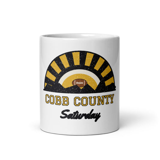Cobb County Saturday Mug in white, front