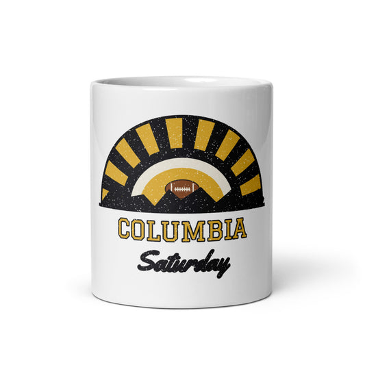Columbia Saturday Mug in white, front