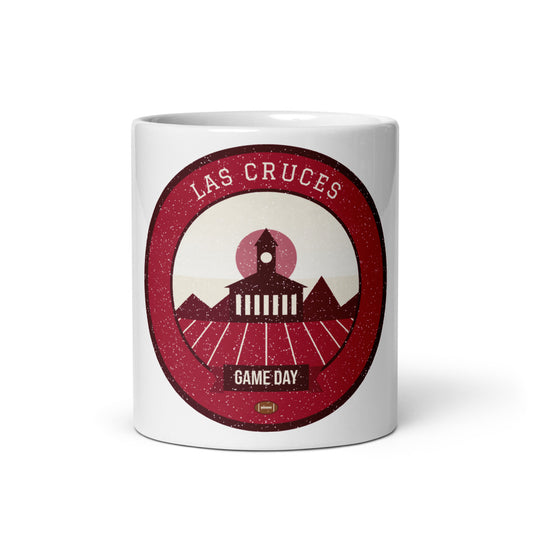 Crimson Organ Mountains Game Day Mug in white, front