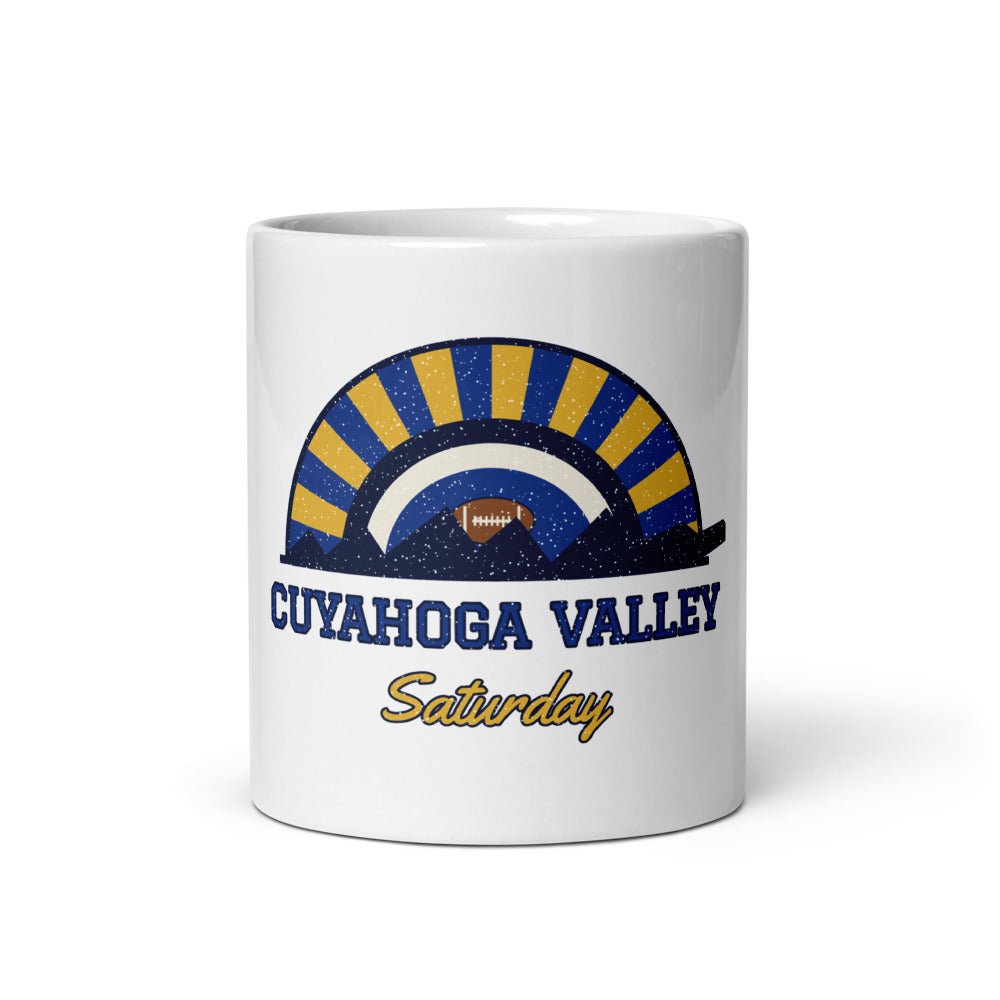 Cuyahoga Valley Saturday Mug in white, front