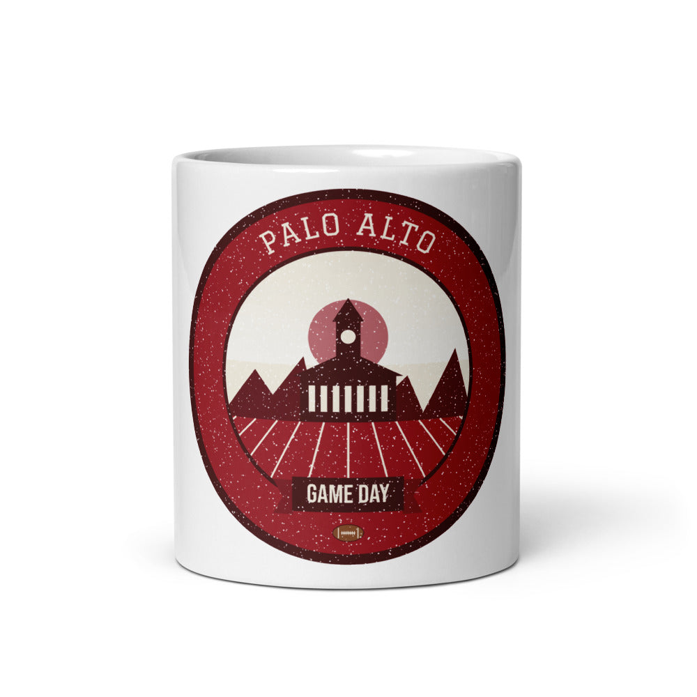 Deep Red Sandstone Game Day Mug in white, front