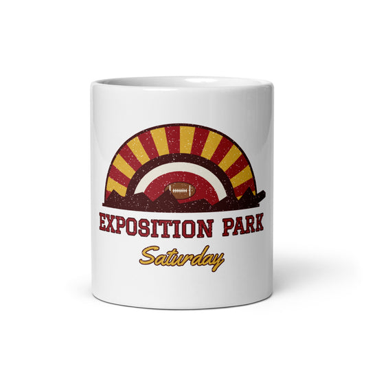 Exposition Park Saturday Mug in white, front