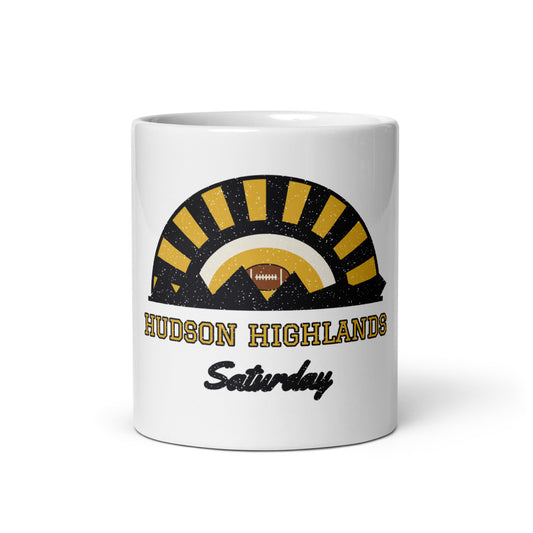 Hudson Highlands Saturday Mug in white, front