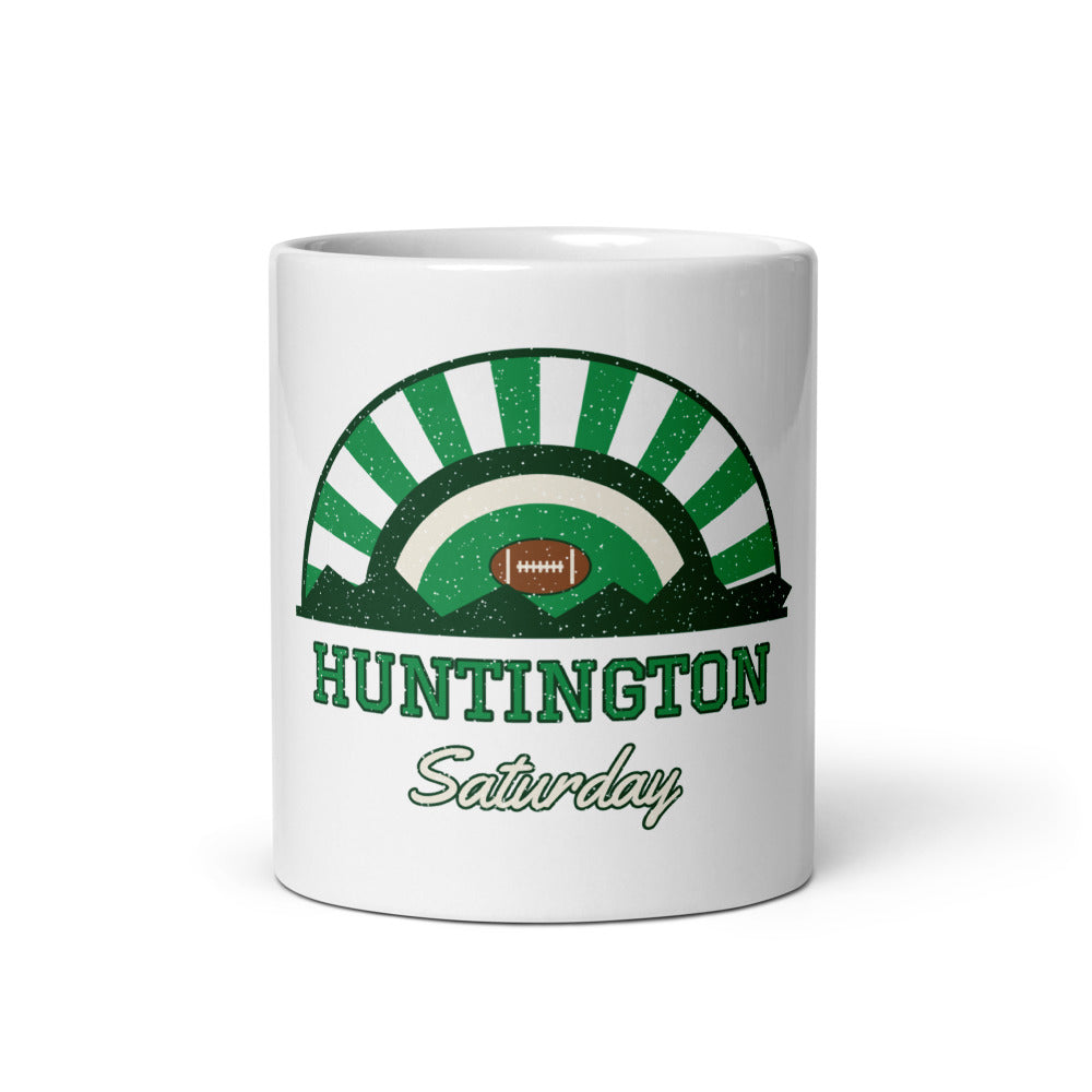 Huntington Saturday Mug in white, front