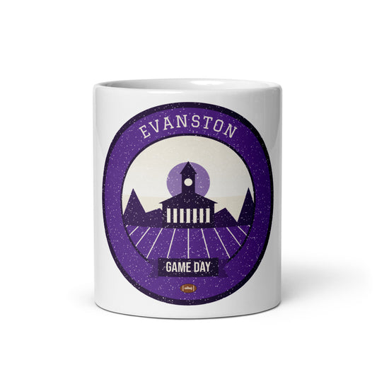 Lakefront Purple Game Day Mug in white, front
