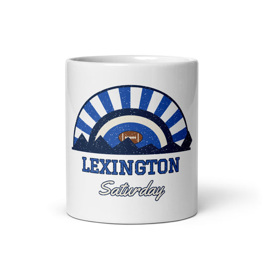 Lexington Saturday Mug in white, front
