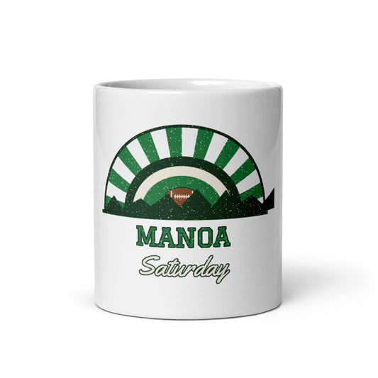 Manoa Saturday Mug in white, front