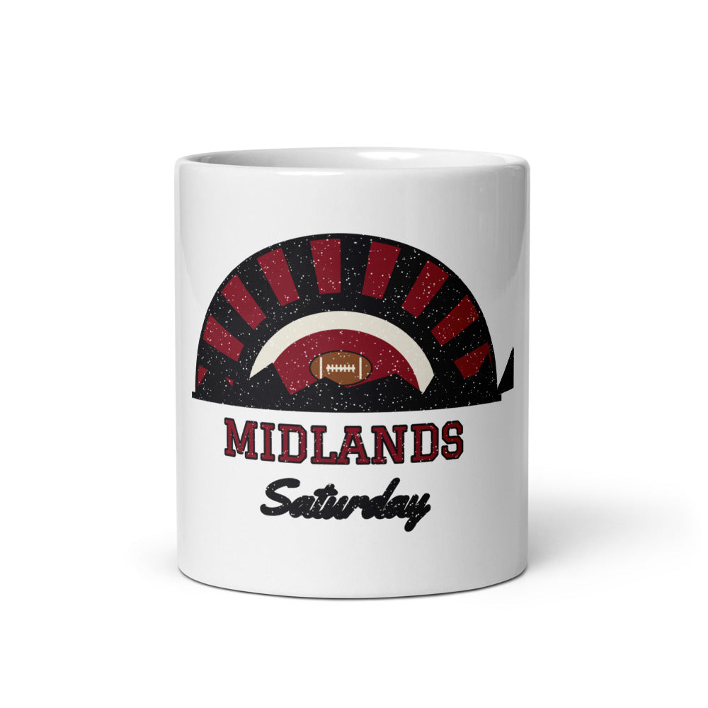 Midlands Saturday Mug in white, front