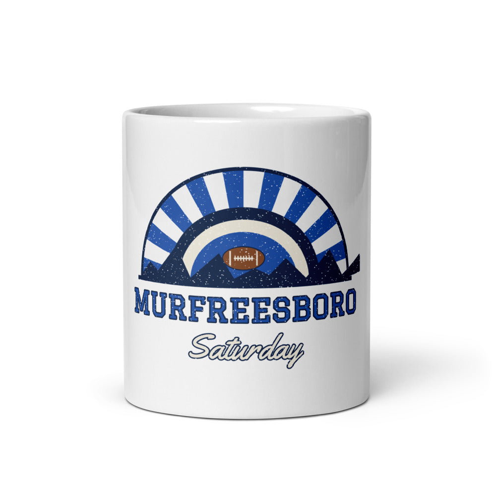 Murfreesboro Saturday Mug in white, front