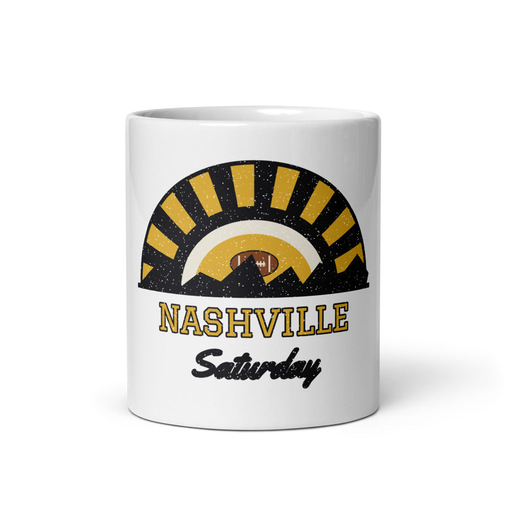 Nashville Saturday Mug in white, front