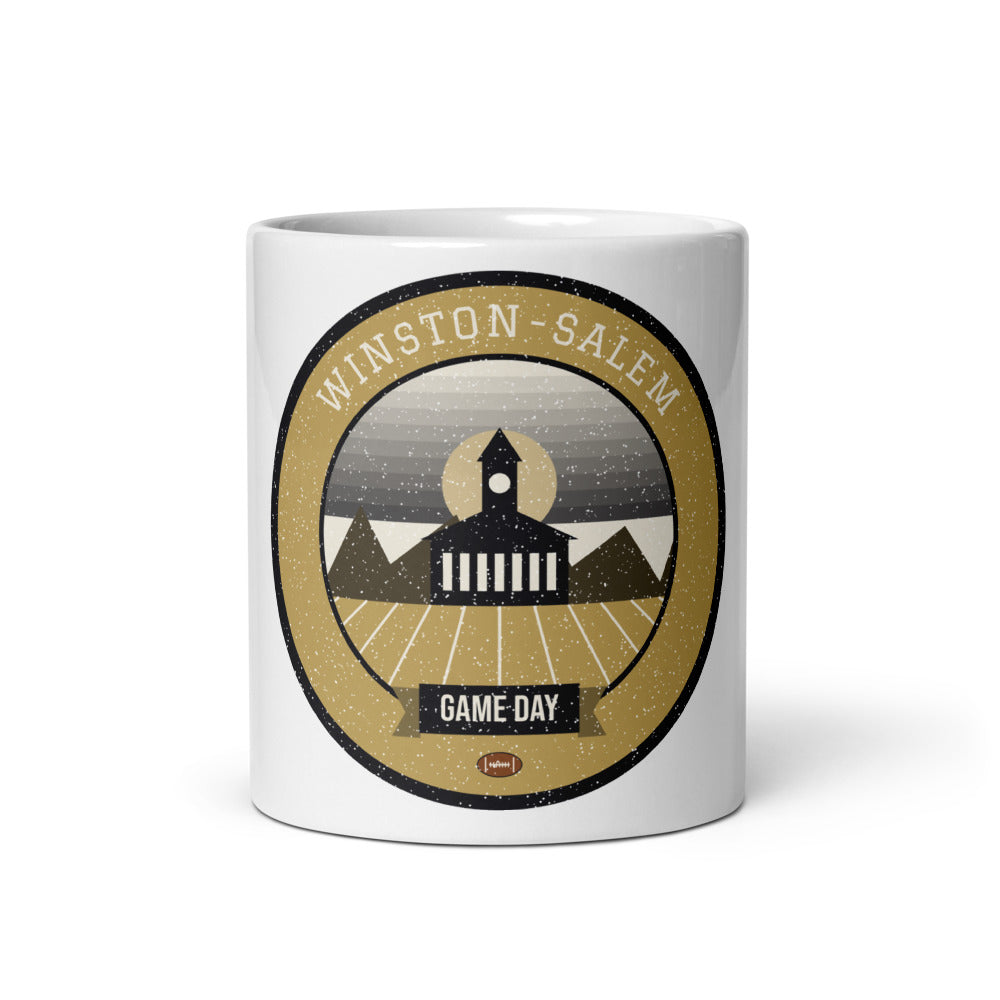 Old Gold Tobacco Town Game Day Mug in white, front
