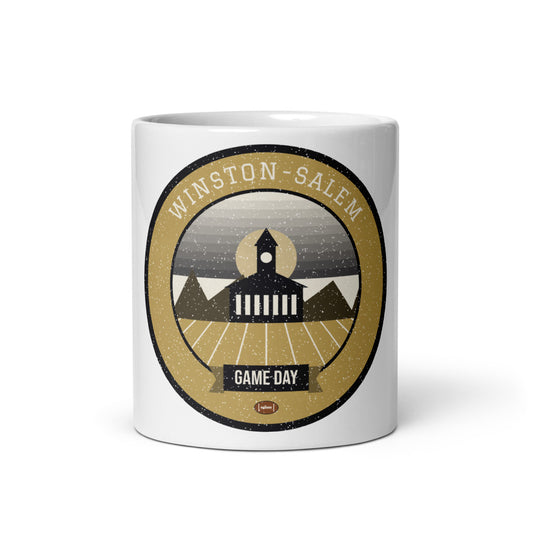 Old Gold Tobacco Town Game Day Mug in white, front