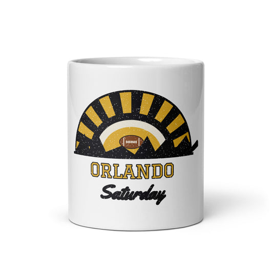Orlando Saturday Mug in white, front