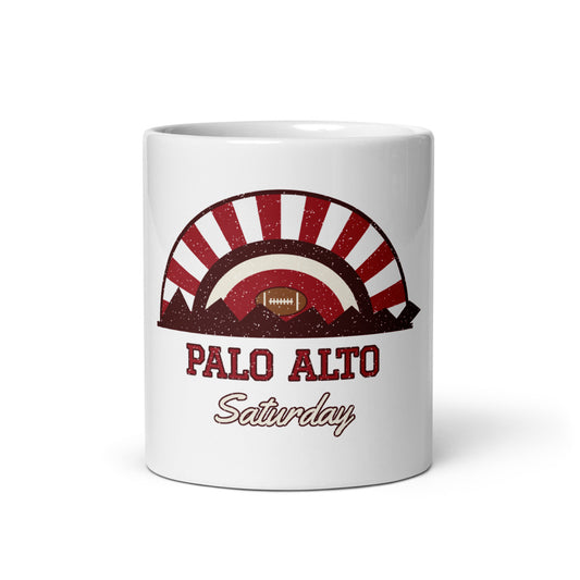Palo Alto Saturday Mug in white, front