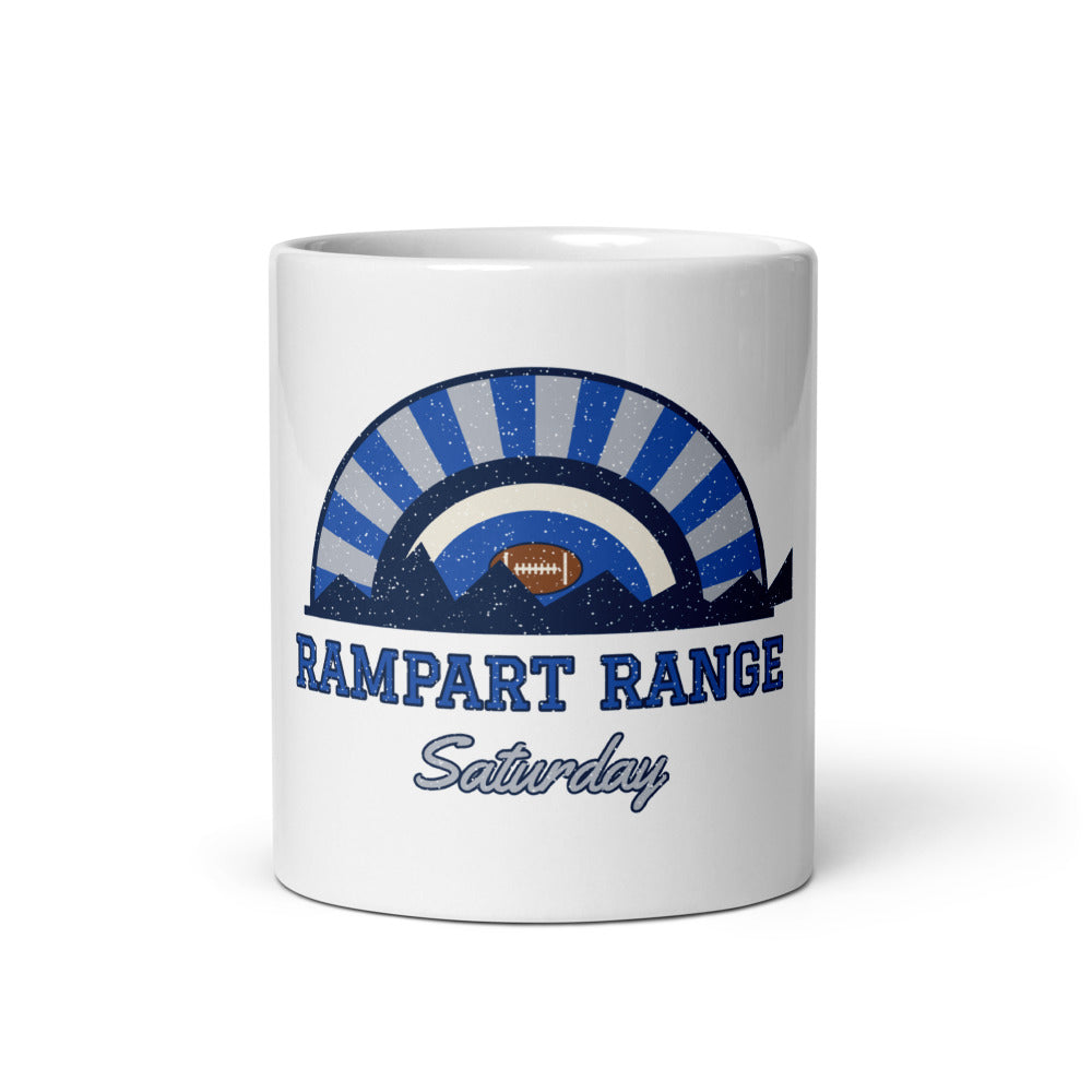 Rampart Range Saturday Mug in white, front