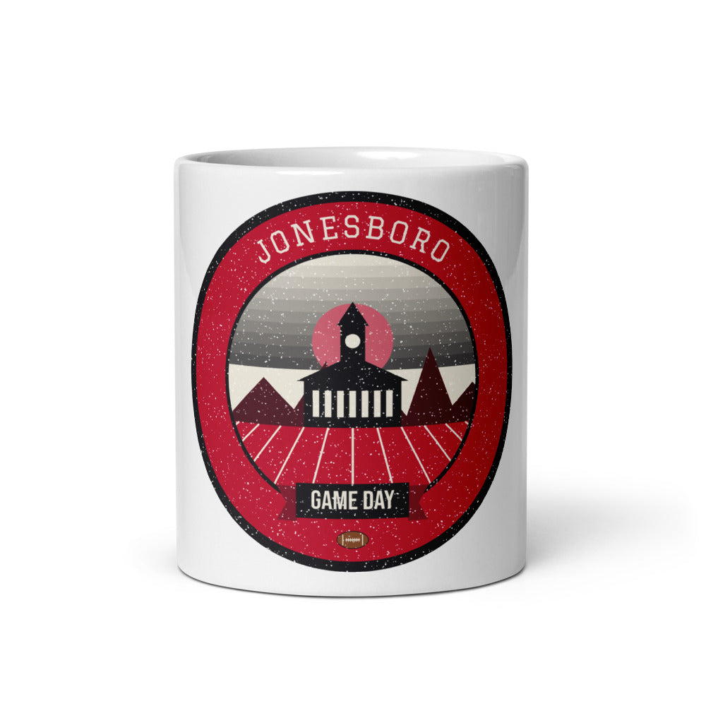 Scarlet Delta Game Day Mug in white, front