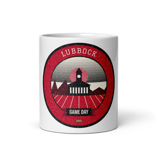 Scarlet High Plains Game Day Mug in white, front