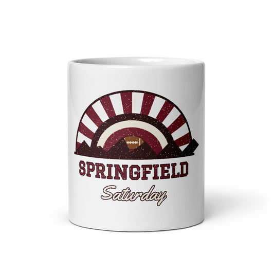 Springfield Saturday Mug in white, front
