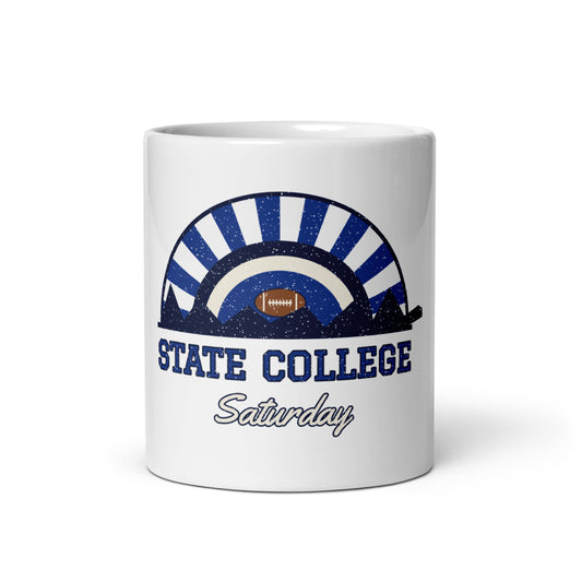 State College Saturday Mug in white, front