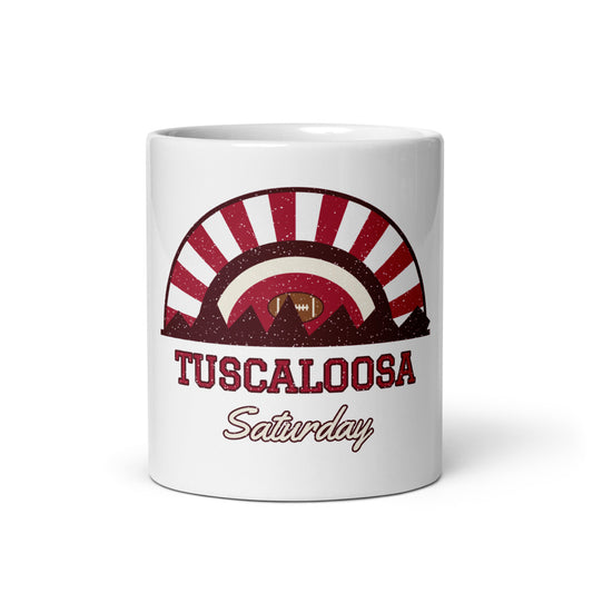 Tuscaloosa Saturday Mug in white, front