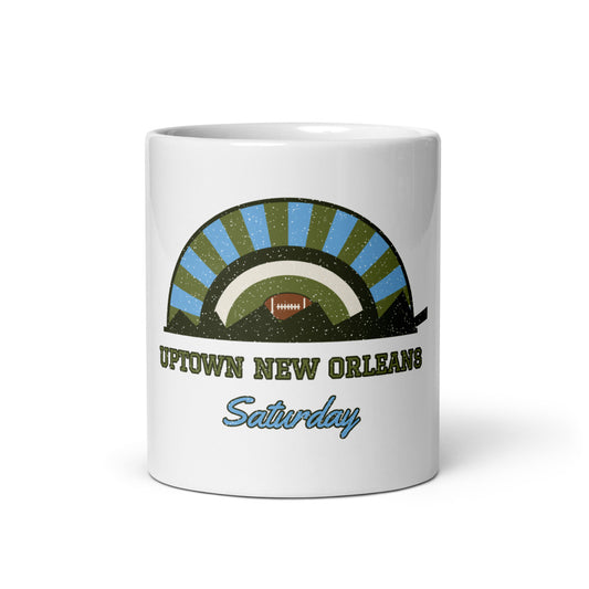 Uptown New Orleans Saturday Mug in white, front