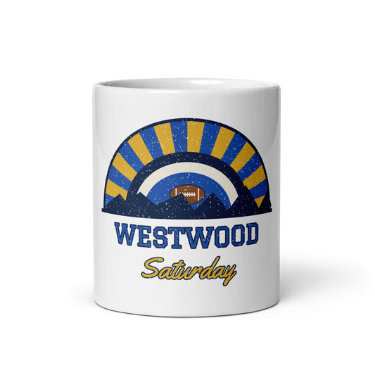 Westwood Saturday Mug in white, front
