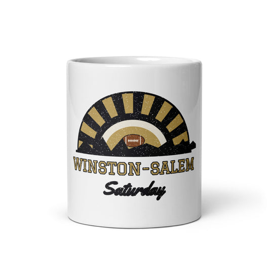 Winston-Salem Saturday Mug in white, front