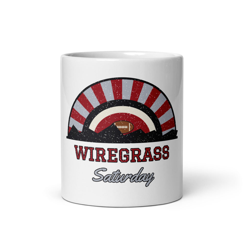 Wiregrass Saturday Mug in white, front