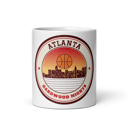 Atlanta Hardwood Nights Mug in white, front