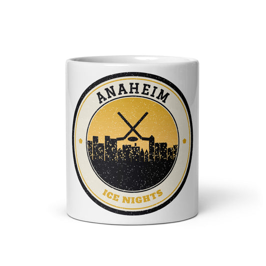 Anaheim Ice Nights Mug in white, front